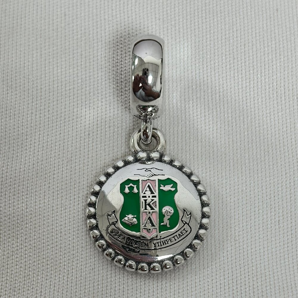 Pandora Alpha Kappa Alpha Flag A.K.A Charm, S925 Silver Jewelry